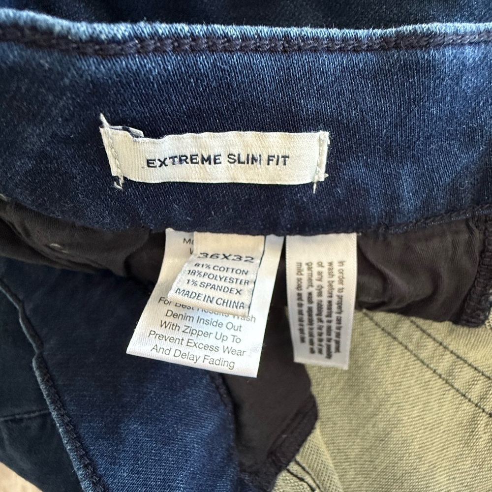 Joseph Abboud Men's Extreme Slim Fit Blue Jeans~36x32 - Picture 4 of 12
